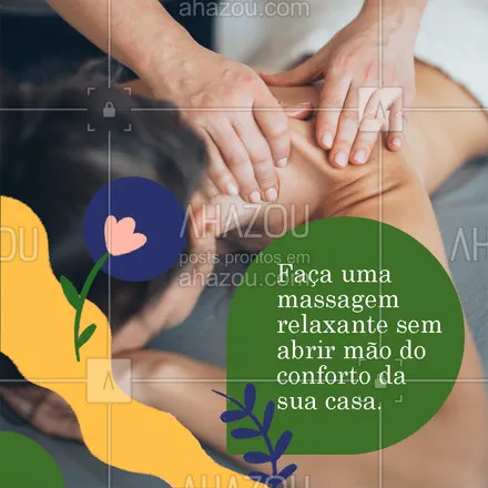 posts, legendas e frases de massoterapia para whatsapp, instagram e facebook: Chegou o momento de você receber uma massagem em casa. Entre em contato!📲🤗 #massagem #massagemrelaxante #AhazouSaude #massoterapeuta  #relax  #massoterapia 