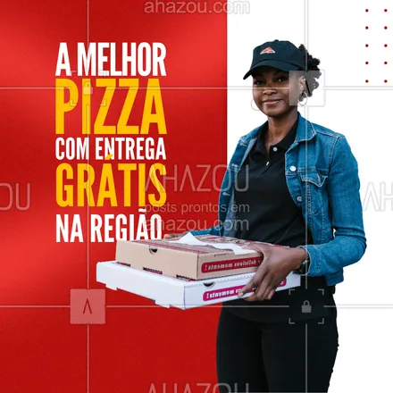 posts, legendas e frases de pizzaria para whatsapp, instagram e facebook: Aqui você pede sua pizza favorita com entrega grátis.
Confira quais regiões e peça já a sua.
Aproveite.
#ahazoutaste #pizzalife  #pizzalovers  #pizzaria  #pizza #entregagratis
