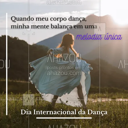 posts, legendas e frases de personal trainer para whatsapp, instagram e facebook: Dançar é uma das melhores formas de se conectar com seu verdadeiro ser! #AhazouSaude #boratreinar  #nopainnogain  #personal  #personaltrainer 