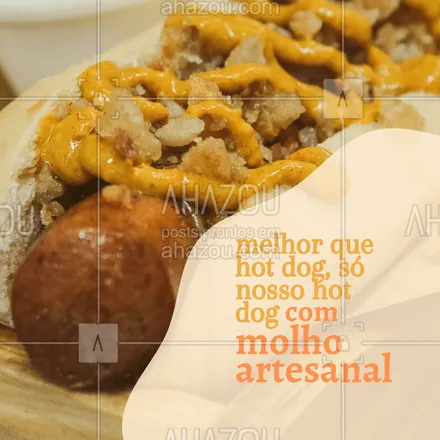 posts, legendas e frases de hot dog  para whatsapp, instagram e facebook: Você não vai acreditar na qualidade e sabor dos nossos deliciosos molhos artesanais. Venha nos visitar ou peça o seu por delivery e se surpreenda. #cachorroquente #food #hotdog #ahazoutaste #hotdoggourmet #hotdoglovers #lanche #molhos #molhoartesanal #sabor #qualidade #opçoes