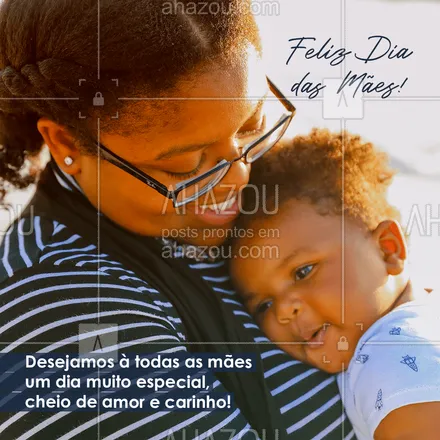 posts, legendas e frases de óticas  para whatsapp, instagram e facebook: Ser mãe é uma missão diária de exemplo e amor! Feliz Dia das Mães! #AhazouÓticas #frases #diadasmães #felizdiadasmães #AhazouÓticas 