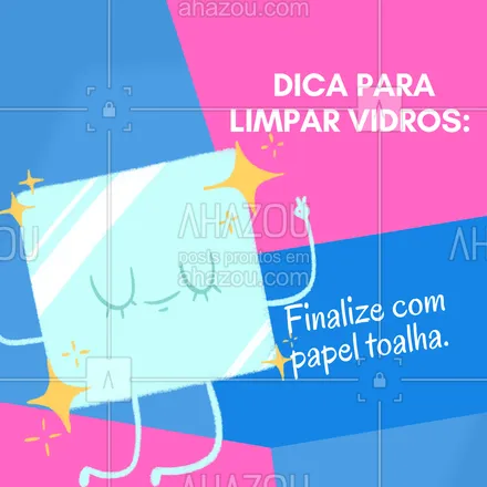 posts, legendas e frases de vidraçaria para whatsapp, instagram e facebook: Depois de limpar e secar os vidros, passe papel toalha seco sobre a superfície. Ele irá absorver na medida certa, sem deixar marcas ou fiapos nos vidros. #dica #vidro #vidros #limpeza #AhazouVidraçaria #vidracaria #vidraçaria