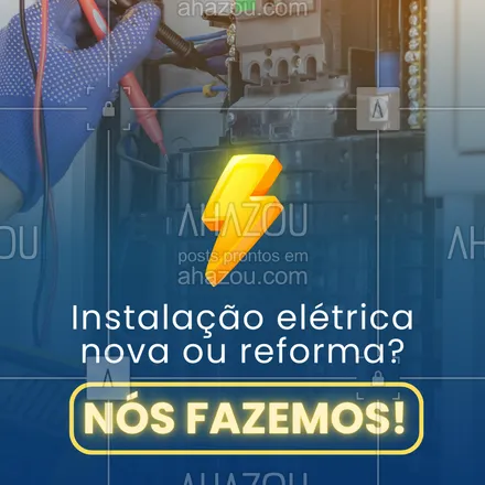 posts, legendas e frases de  para whatsapp, instagram e facebook: Seja para sua casa nova, escritório ou loja, garantimos instalações elétricas dentro das normas e com materiais de qualidade.
✨ Promoção especial para obras completas!
#InstalaçãoElétrica #Reforma #Eletricista #QualidadeGarantida