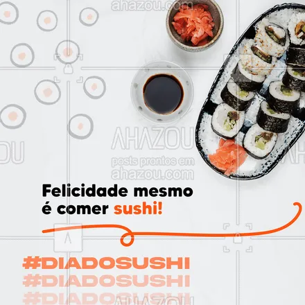 posts, legendas e frases de cozinha japonesa para whatsapp, instagram e facebook: Aproveite esse dia especial para pedir o seu sushi favorito! 🤩
#ahazoutaste #japa  #sushidelivery  #sushitime  #japanesefood  #comidajaponesa  #sushilovers 