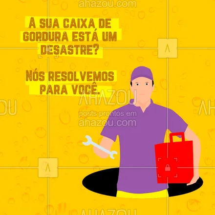 posts, legendas e frases de marido de aluguel, encanador para whatsapp, instagram e facebook: Está dando até desespero só de olhar para a sua caixa de gordura? Saiba que a solução perfeita está bem aqui. Entre em contato📞 (inserir número), agende um horário e conte uma ajuda profissional. #encanador #encanamento #faztudo #manutençao #AhazouServiços #maridodealuguel #serviço #servicoencanador #serviços #visitatecnica #limpesa #caixadegordura