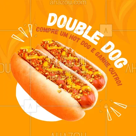 posts, legendas e frases de hot dog  para whatsapp, instagram e facebook: Venha aproveitar nossa promoção Double dog e compre dois hot dog pelo preço de um!
Aproveite!
#ahazoutaste #cachorroquente  #food  #hotdog  #hotdoggourmet  #hotdoglovers 