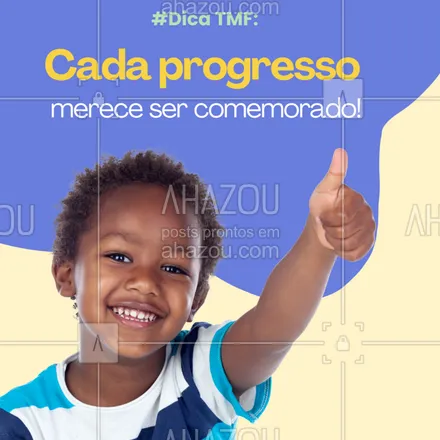 posts, legendas e frases de  para whatsapp, instagram e facebook: Com o TMF, cada sílaba falada é uma vitória.
👏 Celebrar os pequenos avanços reforça o esforço da criança e aumenta sua motivação.
Nada de comparar com outras crianças — cada uma tem seu ritmo.
✨ O caminho é único, e cada passo é motivo de orgulho!
Conta aqui: qual foi a última conquista que vocês comemoraram?