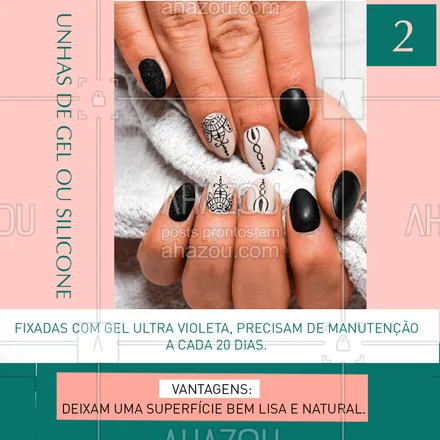 posts, legendas e frases de manicure & pedicure para whatsapp, instagram e facebook:  E aí, qual é o seu tipo de alongamento favorito? ??
#Unhas #AlogamentodeUnhas #CarrosselAhz #AhazouBeauty  #manicure #beleza