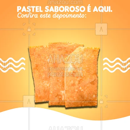 posts, legendas e frases de pastelaria  para whatsapp, instagram e facebook: Aqui tem produto de qualidade e cliente satisfeito.
Obrigado pelo depoimento!
#ahazoutaste #depoimento  #pastelaria  #pastelrecheado  #amopastel  #instafood 