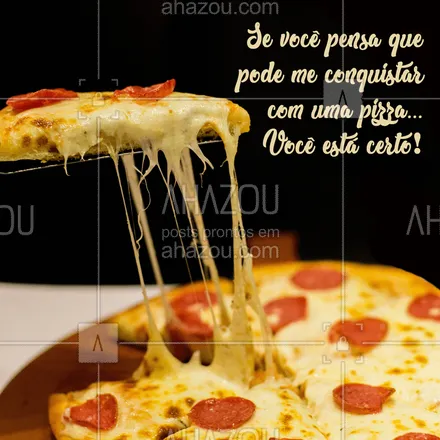 posts, legendas e frases de pizzaria para whatsapp, instagram e facebook: Quem se identifica? ? #pizza #ahazoutaste #pizzaria
