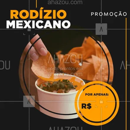 posts, legendas e frases de à la carte & self service para whatsapp, instagram e facebook: Bateu aquela fome? Então venha conhecer o nosso delicioso rodízio mexicano! ?
#mexicanfood #ahazou #rodizio