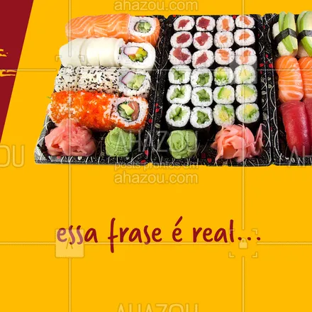 posts, legendas e frases de cozinha japonesa para whatsapp, instagram e facebook: Um é pouco, dois é pouco, três é pouco e nunca é demais! ???
#Sushi #SushiLovers #CarrosselAhz #ahazoutaste  #japanesefood #comidajaponesa