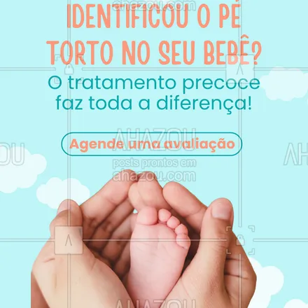 posts, legendas e frases de fisioterapia para whatsapp, instagram e facebook: O pé torto congênito pode ser corrigido com sucesso quando o diagnóstico é feito cedo.
Com o acompanhamento certo, seu bebê pode crescer com mobilidade e qualidade de vida!
Fale conosco e agende uma avaliação.
#pétortocongenito #pétorto #ortopediainfantil #cuidadoscomobebê #desenvolvimentosaudavel #recemnascido #tratamentoprecoce