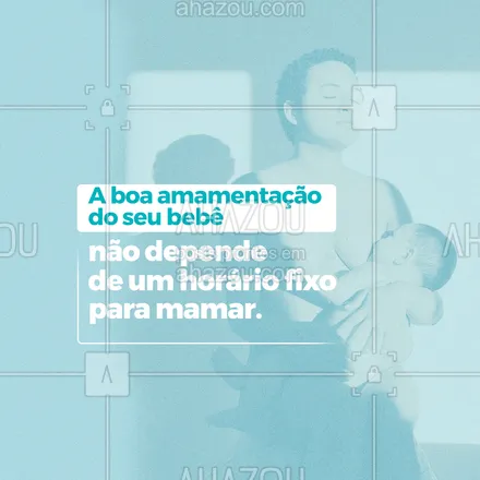 posts, legendas e frases de assuntos variados de Saúde e Bem-Estar para whatsapp, instagram e facebook: Além de estimular a produção do leite materno, o bebê deve mamar sempre que quiser ou aparentar estar com fome ou sede. Não restrinja sua alimentação no período de amamentação. #AhazouSaude #bemestar #cuidese #qualidadedevida #saude #viverbem #amamentação