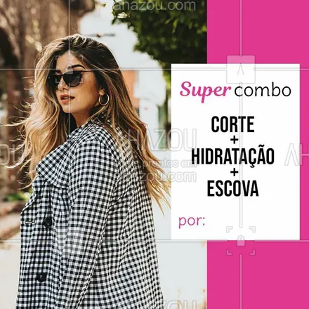 posts, legendas e frases de cabelo para whatsapp, instagram e facebook: Aproveite a promoção para cuidar das madeixas. Marque o seu horário agora mesmo! #cabelo #ahazou #cuidados #promocao #bonita