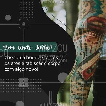 posts, legendas e frases de estúdios, tatuadores & body piercer para whatsapp, instagram e facebook: Para esse mês, qual vai ser a sua nova tattoo? 💀🔥 #AhazouInk #bodypiercing #estudiodetattoo #motivacional #tattoo #tatuagem