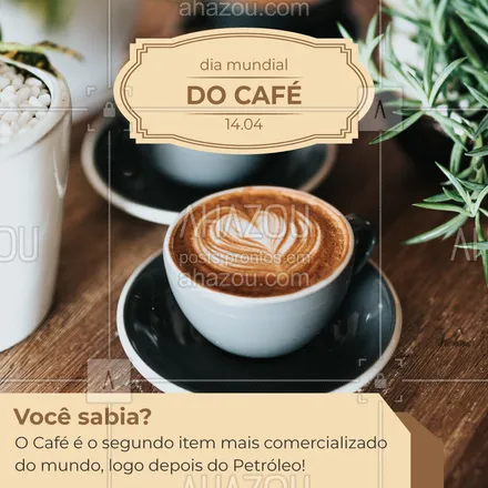 posts, legendas e frases de posts para todos para whatsapp, instagram e facebook: Não é difícil entender o porquê! A bebida é uma grande paixão mundial, tanto que ganhou um dia inteirinho para ser celebrada! ❤️ #ahazou  #frasesmotivacionais #motivacionais #quote #motivacional #coffee  #cafe  #cafebrasileiro  #cafeBR  #diadocafe