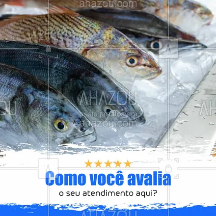 posts, legendas e frases de peixes & frutos do mar para whatsapp, instagram e facebook: Nós queremos saber a sua opinião, deixe nos comentários quantas estrelas ⭐ você daria para a sua experiência com a gente. 👍 #feedback #ahazoutaste #peixaria #peixes #frutosdomar 