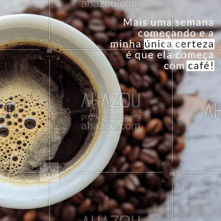 posts, legendas e frases de padaria, cafés para whatsapp, instagram e facebook: Desejamos a todos um bom início de semana! ? E que ela termine da mesma forma que começou, com um cafézinho! ?☕ #coffee #café #ahazoutaste #cafedamanha #coffeelife #ahazoutaste 