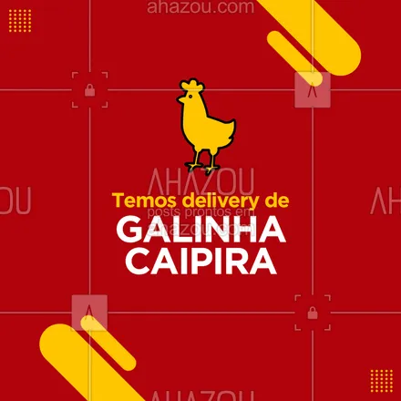 posts, legendas e frases de assuntos variados de gastronomia para whatsapp, instagram e facebook: Sabia que temos delivery de Galinha caipira?
Peça já a sua pelo nº: 

#delivery #ahazou #chicken 