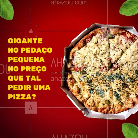 posts, legendas e frases de pizzaria para whatsapp, instagram e facebook: Nós temos a pizza perfeita para você: grande o bastante para te satisfazer e naquele precinho camarada. Escolha o seu sabor predileto e faça o seu pedido! 😉😋🍕
#ahazoutaste #pizza  #pizzalife  #pizzalovers  #pizzaria 