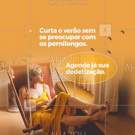 posts, legendas e frases de dedetizador para whatsapp, instagram e facebook: Não deixe que os dias de verão se tornem terríveis com a invasão dos pernilongos. Aproveite para agendar um horário e curta os dias quentes sem nenhuma preocupação. #dedetizacao #dedetizacaodeambientes #dedetizador #dedetizar #AhazouServiços #serviços #pernilongo #mosquito #verão #inseto #dedetizaçãodeverão #AhazouServiços 