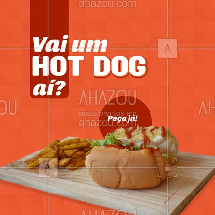 posts, legendas e frases de hot dog  para whatsapp, instagram e facebook: Não fique na vontade, aproveite para pedir o seu hot dog! 🌭💛 #ahazoutaste #cachorroquente #food #hotdog #hotdoggourmet #hotdoglovers 