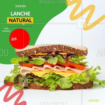 posts, legendas e frases de saudável & vegetariano para whatsapp, instagram e facebook: Sabe aquele lanche natural e delicioso que você precisa? Então, aqui você encontra por um preço super especial. #LancheNatural #Ahazou #Saudavel 