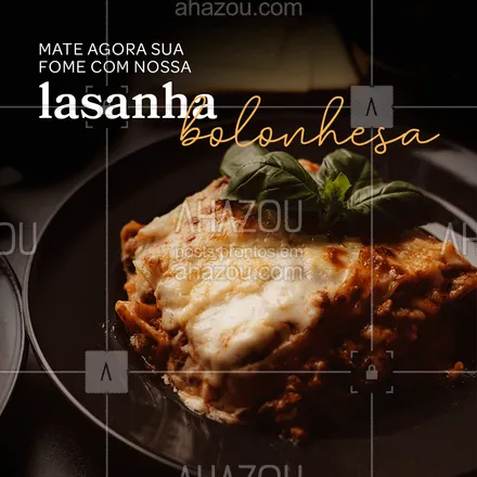 posts, legendas e frases de cozinha italiana para whatsapp, instagram e facebook: Nossa lasanha bolonhesa é de dar água na boca! Experimente. #ahazoutaste #pasta  #restauranteitaliano  #massas  #comidaitaliana  #italianfood  #cozinhaitaliana  #italy 