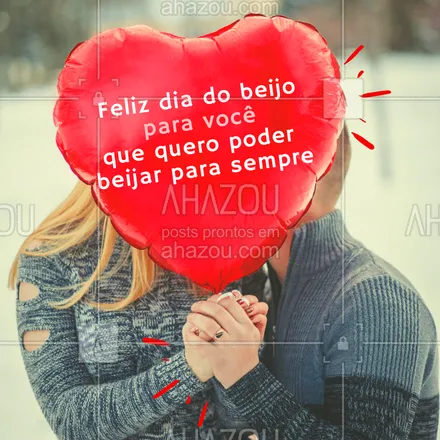 posts, legendas e frases de posts para todos para whatsapp, instagram e facebook: Marque aqui essa pessoa! Feliz dia do beijo! ❤️️?❤️️?  #diadobeijo #beijo #ahazou #abril #13deabril