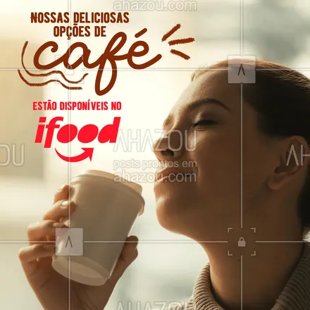 posts, legendas e frases de cafés para whatsapp, instagram e facebook: Peça e experimente nossas receitas!  #ahazoutaste  #cafeteria #café #coffee #barista #coffeelife