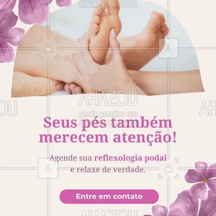 posts, legendas e frases de para whatsapp, instagram e facebook: Em poucos minutos, você sente o corpo inteiro responder positivamente. A reflexologia é uma terapia poderosa e natural.
Permita-se esse momento!
#reflexologiapodal #relaxamentoprofundo #terapianatural #autocuidado #pesemfoco #corpomentealma #vidaemharmonia