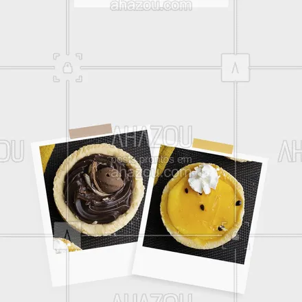 posts, legendas e frases de confeitaria para whatsapp, instagram e facebook: Já experimentou nossos tarteletes? Faça seu pedido! #tarteletes #doces #sobremesa #ahazoutaste #confeitaria 
