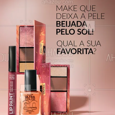 posts, legendas e frases de avon para whatsapp, instagram e facebook: Lançamentos perfeitos para um look iluminado 
 #ahazouavon #ahazourevenda