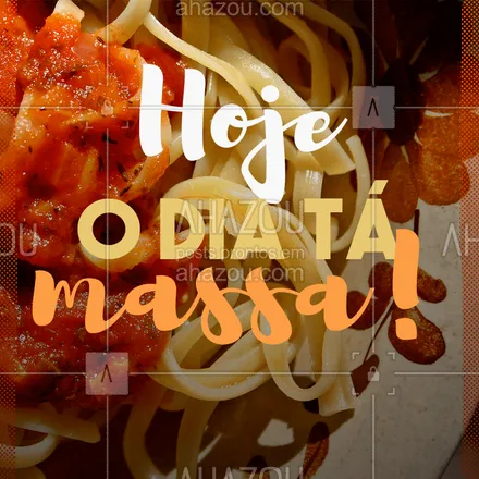 posts, legendas e frases de cozinha italiana para whatsapp, instagram e facebook: Por aqui tá MASSA! E por aí? ? #massas #ahazoutaste #comidaitaliana