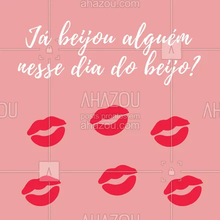 posts, legendas e frases de posts para todos para whatsapp, instagram e facebook: Conta pra gente quem você beijou nesse dia do beijo ❤️️ #beijo #diadobeijo #ahazou #13deabril #abril 