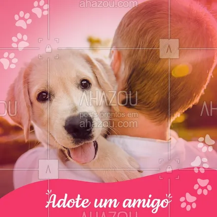 posts, legendas e frases de assuntos variados de Pets para whatsapp, instagram e facebook: Tem um aumiguinho esperando pelo seu amor! Adote! ?❤ #ahazoupet #adoção #amor #resgateumamigo #amor #pet