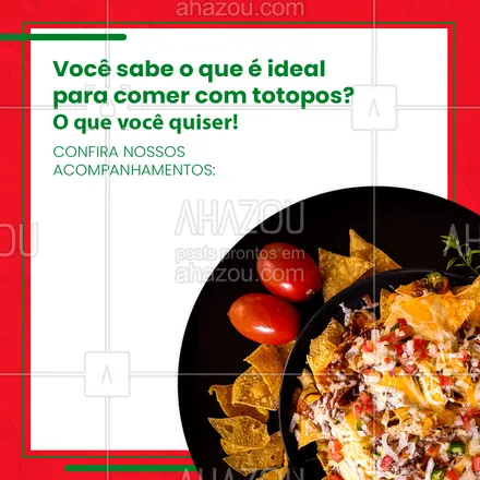 posts, legendas e frases de cozinha mexicana para whatsapp, instagram e facebook: E aí, qual vai ser a sua pedida com totopos hoje? ??
#totopos #comidamexicana #ahazoutaste  #cozinhamexicana #vivamexico #texmex
