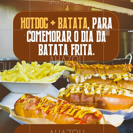 posts, legendas e frases de hot dog  para whatsapp, instagram e facebook: Dia 30 de maio, dia da batata frita. Aproveite e não fique de fora dessa comemoração e venha saborear nossas deliciosas batatas frita, acompanhadas de um delicioso hotdog. Você vai se apaixonar. (inserir número)
 #cachorroquente  #food  #hotdog  #hotdoggourmet  #hotdoglovers #batatafrita