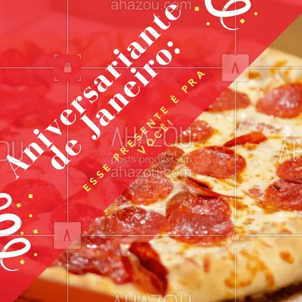 posts, legendas e frases de pizzaria, à la carte & self service para whatsapp, instagram e facebook: Comemore o seu aniversário na pizzaria XXX e curta as promoções! ? #promocao #pizzaria #ahazou #aniversario #janeiro