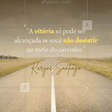 posts, legendas e frases de posts para todos, influenciador de estilo de vida para whatsapp, instagram e facebook: Nunca desista dos seus sonhos e objetivos, a estrada pode até ser longa, mas a vitória é certa. Acredite em você. #frasesmotivacionais #motivacionais #motivacional #quote #postdefrase #frases #frase #frasesparamotivar #motivaçãododia #ahazou #AhazouInfluencer 