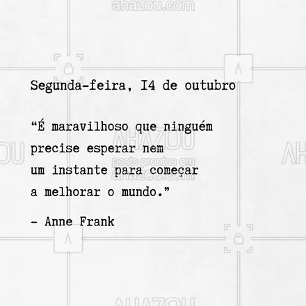 posts, legendas e frases de posts para todos para whatsapp, instagram e facebook: 🌟💖 Hoje é o dia para agir! Cada pequeno gesto conta e pode fazer a diferença. O que você vai fazer para melhorar o mundo ao seu redor? 
#ação #mudançapositiva #ahazou #motivacional #frasedodia