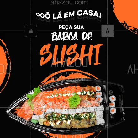 posts, legendas e frases de cozinha japonesa para whatsapp, instagram e facebook: Você merece comer essa barca de sushi e matar toda a sua vontade de comer um japa de qualidade. Peça já a sua! 😋🍣
#ahazoutaste #comidajaponesa  #japa  #japanesefood  #sushidelivery  #sushilovers  #sushitime 