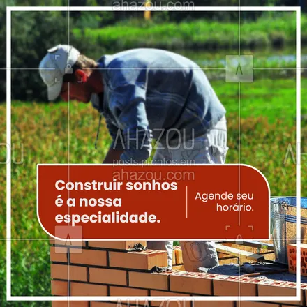 posts, legendas e frases de pedreiro para whatsapp, instagram e facebook: Aqui você tem a melhor equipe de profissionais para construir seu sonho. Entre em contato 📞 (inserir número) e contrate nossos serviços. #obra #pedreiro #servicopedreiro #AhazouServiços #serviços #qualidade #serviçobemfeito #construçao 