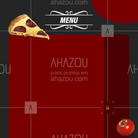 posts, legendas e frases de pizzaria para whatsapp, instagram e facebook: Que tal uma pizza hoje? Confira nosso cardápio e peça já a sua! #ahazoutaste #pizzaria #pizza #pizzalife #pizzalovers #cardapio #preços #sabores