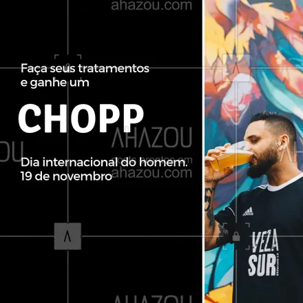 posts, legendas e frases de barbearia para whatsapp, instagram e facebook: Chopp na faixa! Corre pra cá. #barbearia #homens #ahazoubarbearia #diadohomem #chopp