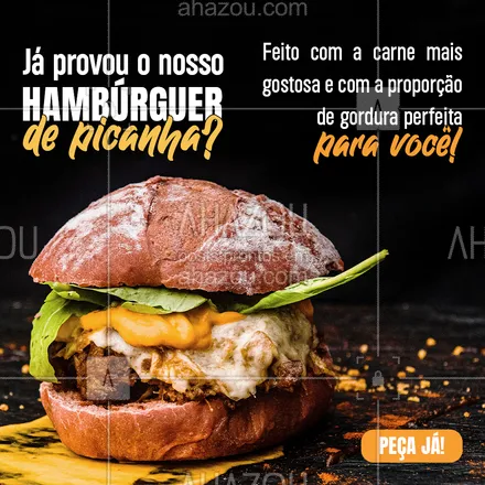 posts, legendas e frases de hamburguer para whatsapp, instagram e facebook: Apaixonados por picanha, agora tempos um hambúrguer perfeito pra vocês! Feito com a carne mais gostosa e suculenta, não precisa nem de acompanhamento, pois é um combo perfeito para matar sua fome! Ficou com vontade, que tal pedir o seu? Entre em contato conosco e peça pelo delivery!


#ahazoutaste #burger  #artesanal  #burgerlovers  #hamburgueria  #hamburgueriaartesanal 