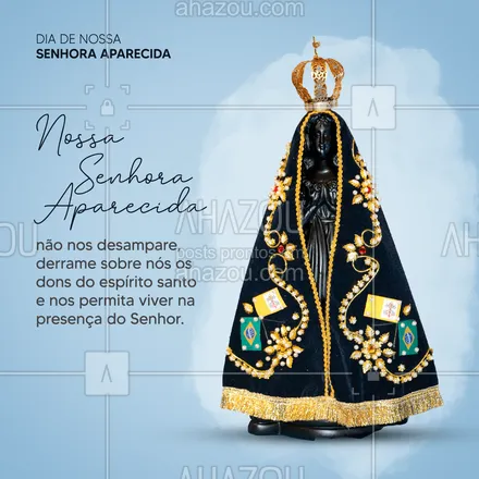 posts, legendas e frases de igrejas & espiritualidade cristã para whatsapp, instagram e facebook: Tenha fé em Nossa Senhora Aparecida, rogue, peça e confie, pois ela é a calmaria no meio da tempestade e te guia para mais perto do Senhor. #AhazouFé #DiadeNossaSenhoraAparecida #NossaSenhoraAparecida #fé #Cristo #palavradeDeus #fécristã #féemDeus #gospel #igreja #JesusCristo