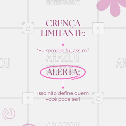 posts, legendas e frases de saúde mental para whatsapp, instagram e facebook: Não se prenda ao passado.
Se você repetir as mesmas ideias, terá os mesmos resultados.
Se quiser algo novo, comece acreditando diferente.
A sua história pode mudar.
#mudançadecrença #desenvolvimentohumano #transformeavida #sejalivre #evolução