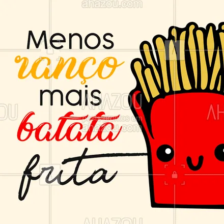posts, legendas e frases de assuntos variados de gastronomia para whatsapp, instagram e facebook: A gente só quer batata frita! ??? #batatafrita #ahazou #gastro #bandbeauty